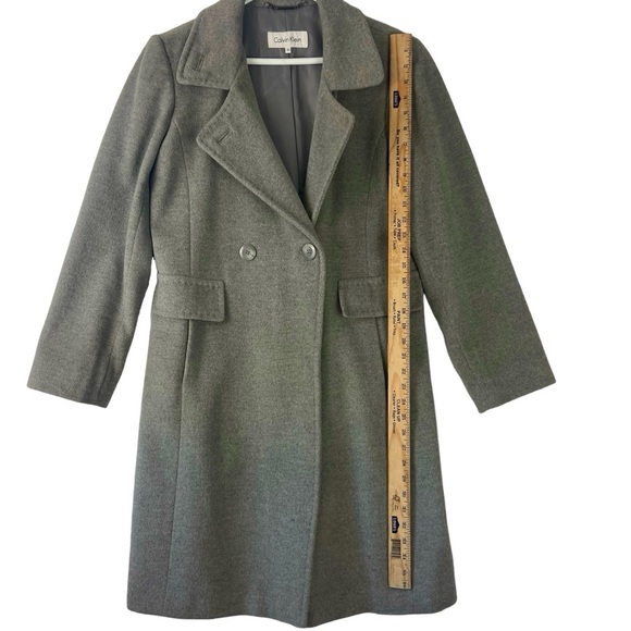 Calvin Klein Angora Wool Gray Coat Womens Size 10 Beautiful Soft and Comfortable - Picture 6 of 10